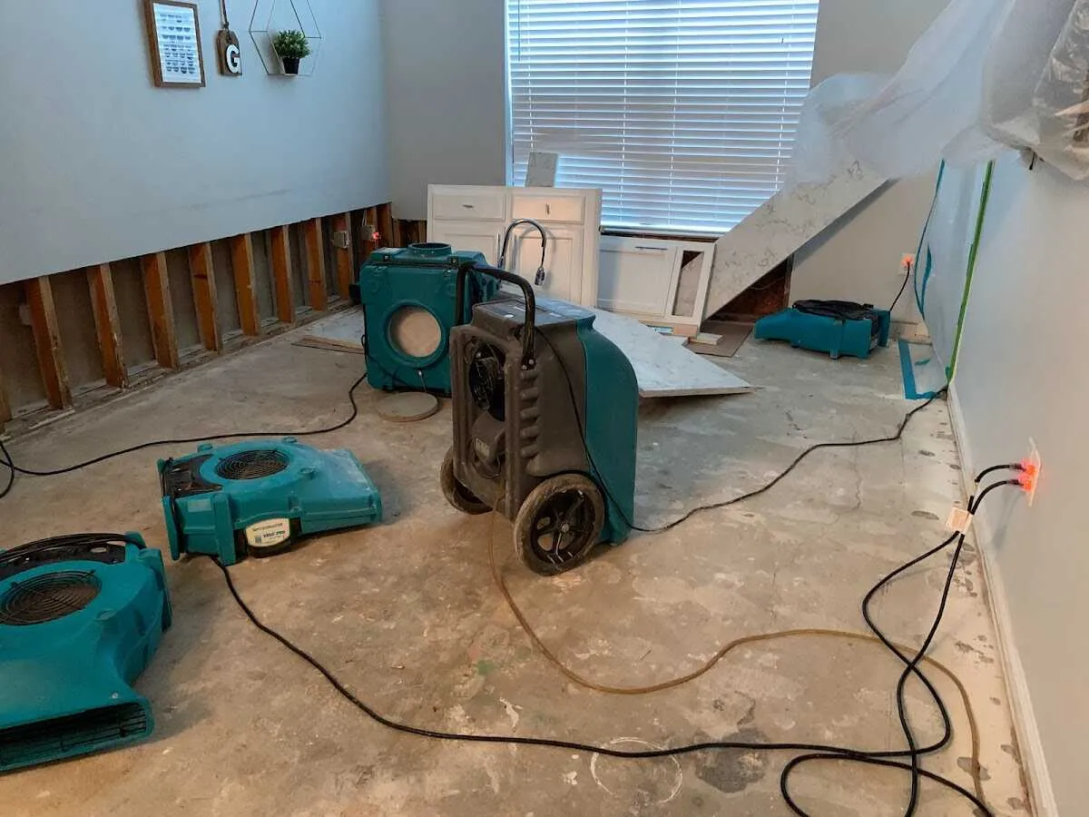 Dehumidifier in flood-cut room for Water Extraction & Removal in Walden